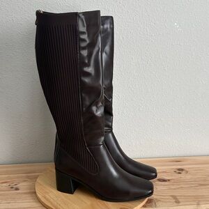 Journee Collection Womens Winny Stacked Heel Dress Boots 12